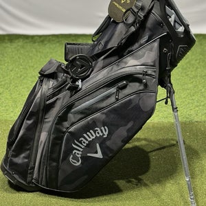 Callaway 2024 Fairway 14 Double Strap Golf Stand Bag Black/Camo NEW w/ Tags
