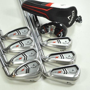 Callaway X Hot 4H, 5-PW,SW Iron Set Uniflex Right Steel # 202002