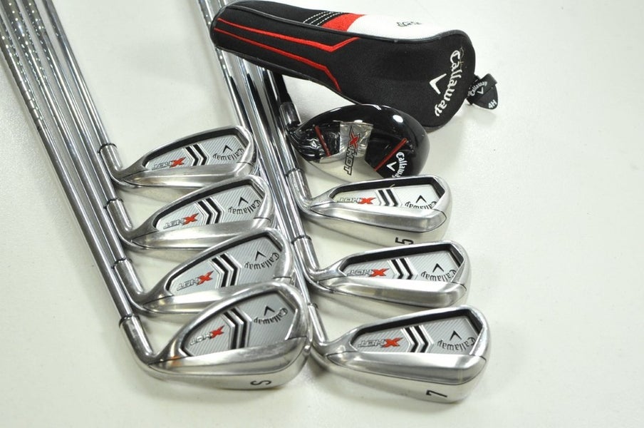 Callaway X Hot 4H, 5-PW,SW Iron Set Uniflex Right Steel # 202002