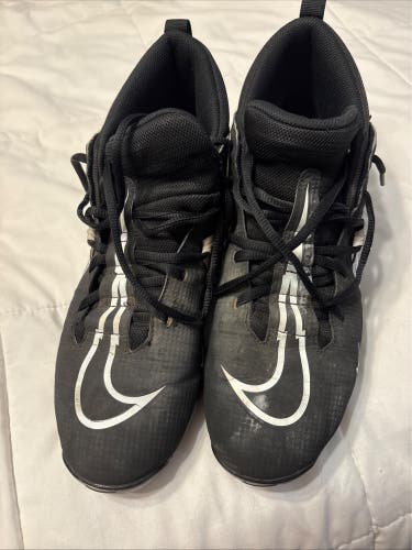 Nike Alpha Menace 3 Shark Men's Football Cleats Black/White, Size 10.5