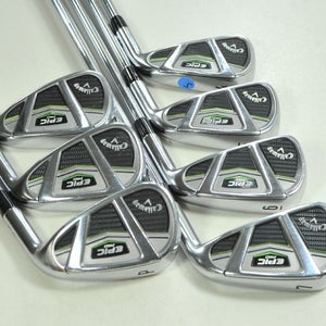 Callaway Epic Pro 4-PW Iron Set Stiff Flex Right Project X LZ 6.0 Steel # 202454