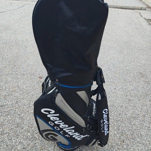 Cleveland 6 Divider Golf Cart Staff Bag w Raincover CG17 Black/Blue