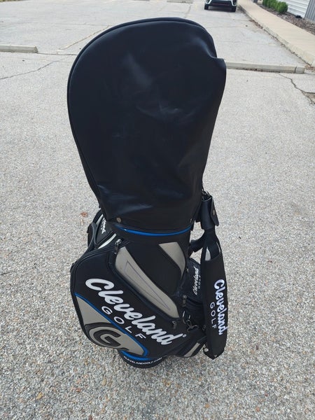 Cleveland 6 Divider Golf Cart Staff Bag w Raincover CG17 Black/Blue