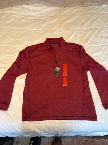Maroon Medium Pebble Beach 1/4 Zip Pullover - NEW WITH TAGS