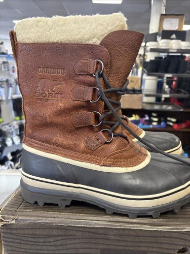 Brand New Mens Size 9.5 Sorel Caribou Waterproof Winter Boots. Tobacco Color