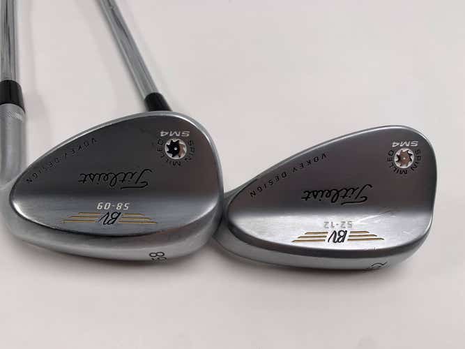 Titleist Vokey Spin Milled SM4 Chrome Wedge Set 52* 12 | 58* 9 KBS Tour Mens RH
