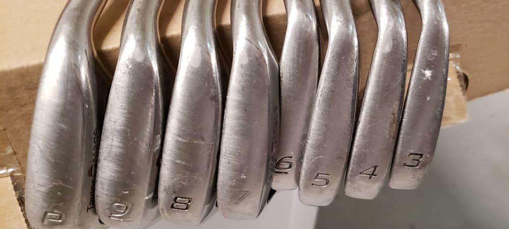 SET OF 8 TAYLORMADE SUPER STEEL CAVITY BACK GOLF IRONS 3-PW S STEEL EXCELL AZ925