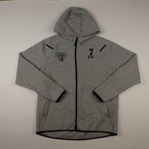 OHL Owen Sound Attack Under Armour Pro Stock Hoodie Full Zip - Size Large
