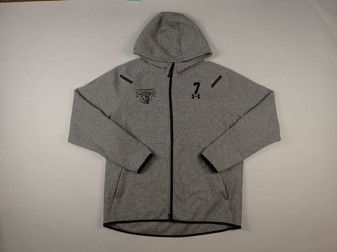 OHL Owen Sound Attack Under Armour Pro Stock Hoodie Full Zip - Size Large