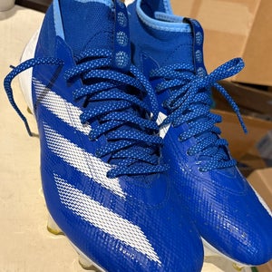 Blue Men's Size M 10.0 Adult Adidas adizero Molded Cleats (New) Football