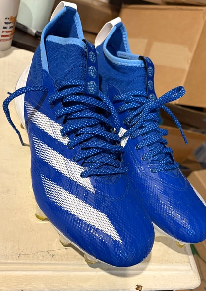 Blue Men's Size M 10.0 Adult Adidas adizero Molded Cleats (New) Football