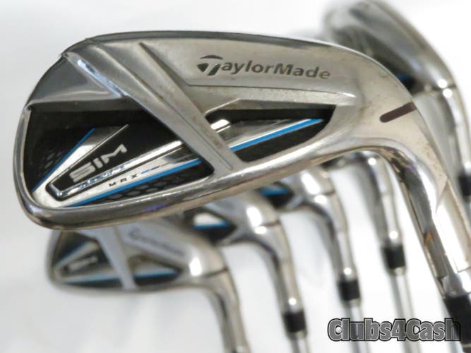 Taylormade SIM MAX Irons KBS Tour C-Taper 120 Stiff 5-P+Aw  -3/4"