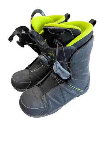 Used Salomon BOA SZ 11 Mens Snowboard Boots Black Senior 11 11833-S000165249