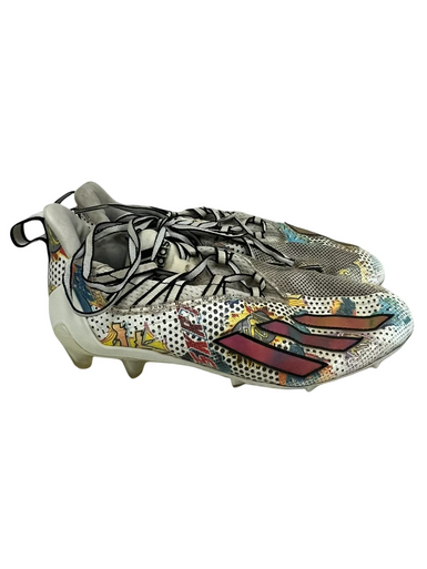 Used Adidas ADIZERO COMICS Adult FB Cleats White Senior 8.5 11692-S000141759