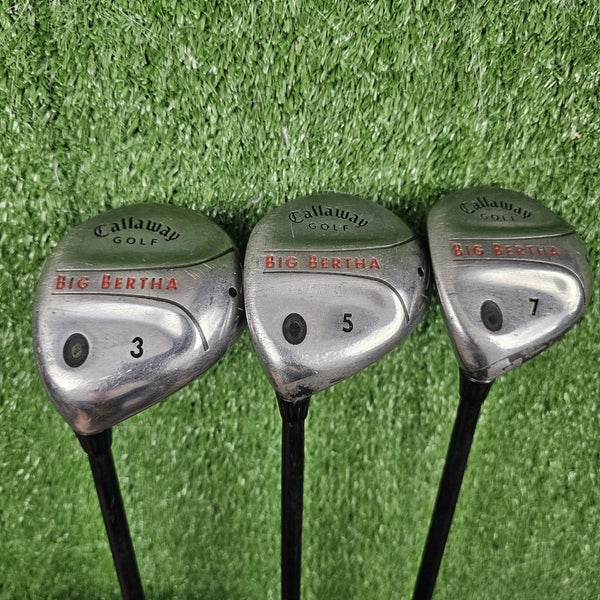 Callaway Big Bertha Wood Set 3w 5w 7w RCH 75g Regular Graphite RH 3 Club Set