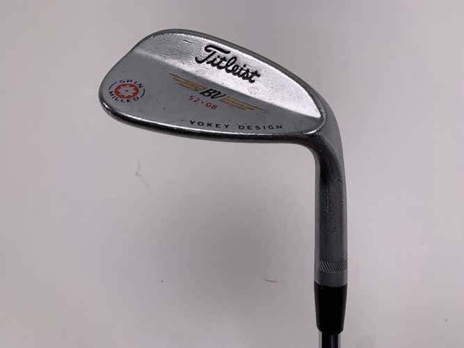 Titleist Vokey Spin Milled Chrome 2009 Gap Wedge GW 52* 8 Wedge Steel Mens RH