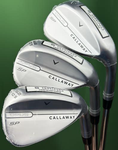 Callaway Opus SP Chrome Wedge Set 52-10*, 56-10*, 60-10* Dynamic Gold S200 NEW!