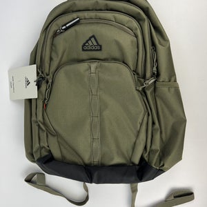 Adidas Prime 7 Olive Green/Impact Orange Backpack Laptop Work Travel Bookbag