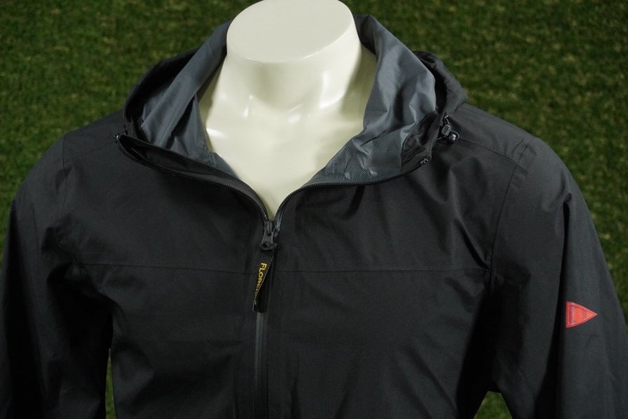 MENS MEDIUM FLORENCE MARINE X RAIN PRO JACKET FULL-ZIP LONG SLEEVE BLACK, VGC