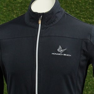 WOMENS MEDIUM MONARCH BEACH LEVELWEAR JACKET FULL ZIP LONG SLEEVE BLACK, VGC