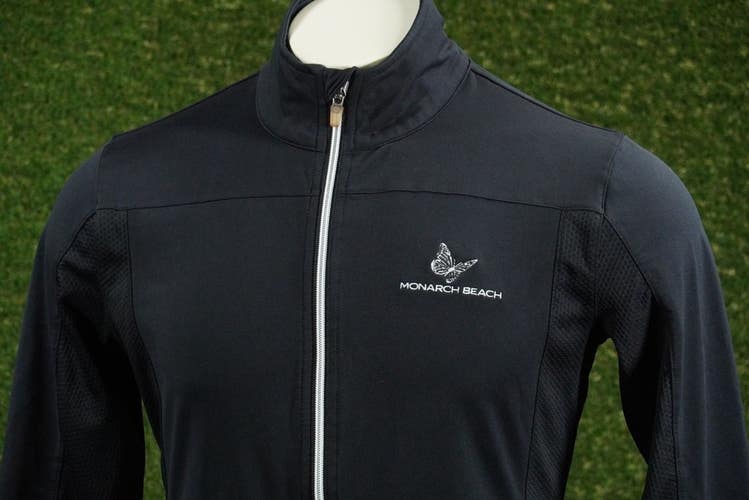 WOMENS MEDIUM MONARCH BEACH LEVELWEAR JACKET FULL ZIP LONG SLEEVE BLACK, VGC