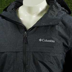 MENS LARGE COLUMBIA OMNI-TECH JACKET WATERPROOF LONG SLEEVE BLACK, VGC