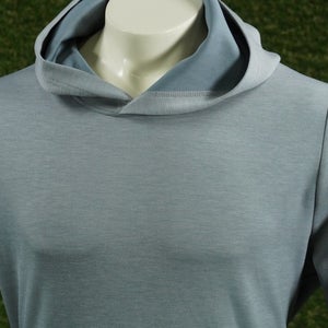 MENS MEDIUM CALLAWAY GOLF SWING TECH HOODIE PULLOVER GOLF LONG SLEEVE GRAY, VGC