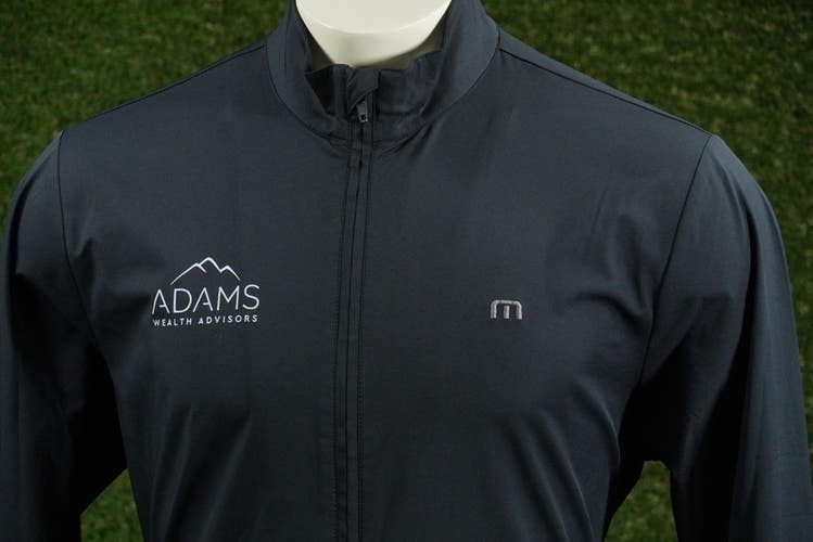 MENS LARGE TRAVIS MATTHEW SURFSIDE JACKET FULL-ZIP LONG SLEEVE BLACK, VGC