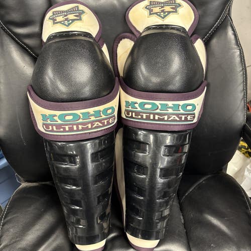 Senior Size 14 Inch KOHO ULTIMATE ICE HOCKEY PLAYER SHIN PADS