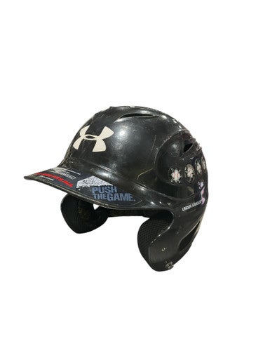 Used Under Armour BLK HELMET Batting Helmet No Mask Black One Size 11834-S000040468