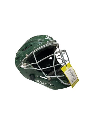 Used All-Star ALLSTAR MVP2500 7-7 1/2 Catchers Helmet w/Mask Green One Size 11834-S000040546