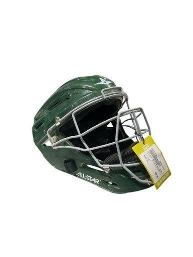 Used All-Star ALLSTAR MVP2500 7-7 1/2 Catchers Helmet w/Mask Green One Size 11834-S000040546