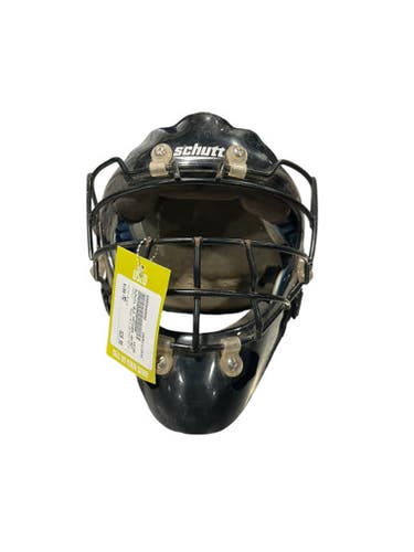 Used Schutt BLK CATCHER HELMET Catchers Helmet w/Mask Black MD 11834-S000040550