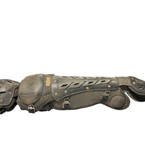 Used Schutt BLK SHINGUARDS Catchers Leg Guards Black Intermed 11834-S000040552