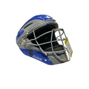 Used All Star MVP25000 SIZE 7-7 1/2 Catchers Helmet w/Mask Royal Blue One Size 11834-S000040553