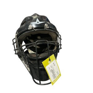 Used All Star BLK SIZE 6 1/4-7 Catchers Helmet w/Mask Black One Size 11834-S000040591