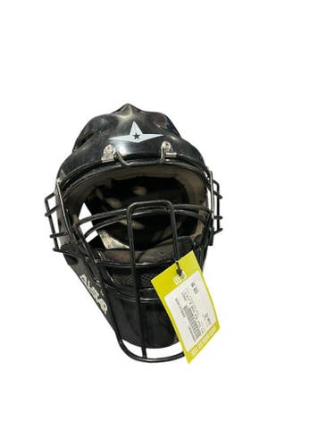 Used All Star BLK SIZE 6 1/4-7 Catchers Helmet w/Mask Black One Size 11834-S000040591