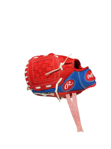 Used Rawlings RED/BLU TBALL GLOVE BB/SB Glove LH Throw Red 9" 11834-S000040702