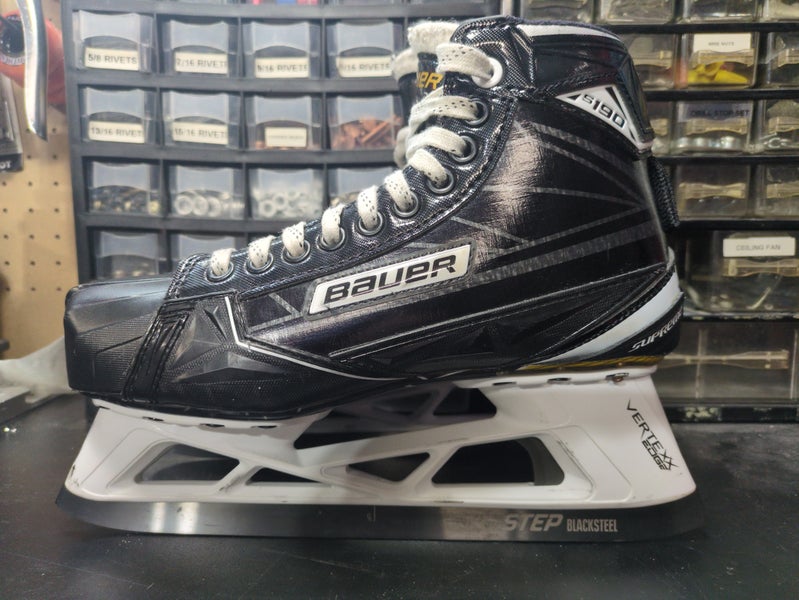 Bauer Supreme S190 Goalie Skates Extra Wide Width Size 6.5 STEP blacksteel