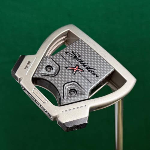 TaylorMade Spider X SX-32 HydroBlast 34" Slant Mallet Putter w/Super Stroke & HC