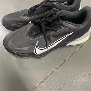 Black Men's Size M 11.0 (W 12.0) Adult Nike Trout Low Top Metal (New)