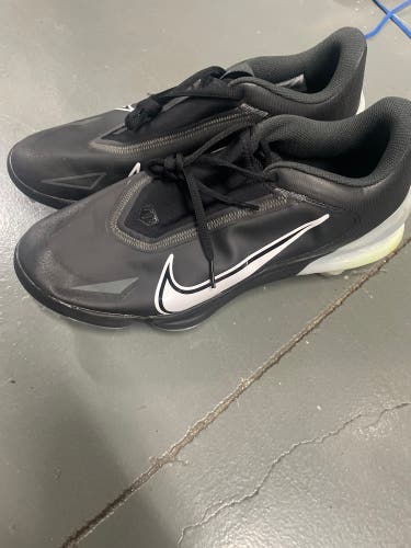Black Men's Size M 11.0 (W 12.0) Adult Nike Trout Low Top Metal (New)