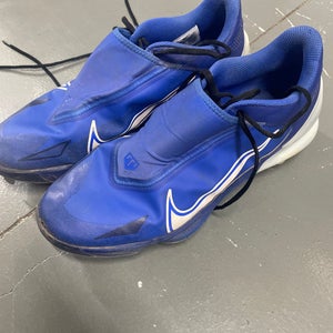 Blue Men's Size M 11.0 (W 12.0) Adult Nike Trout Low Top Metal (Used)