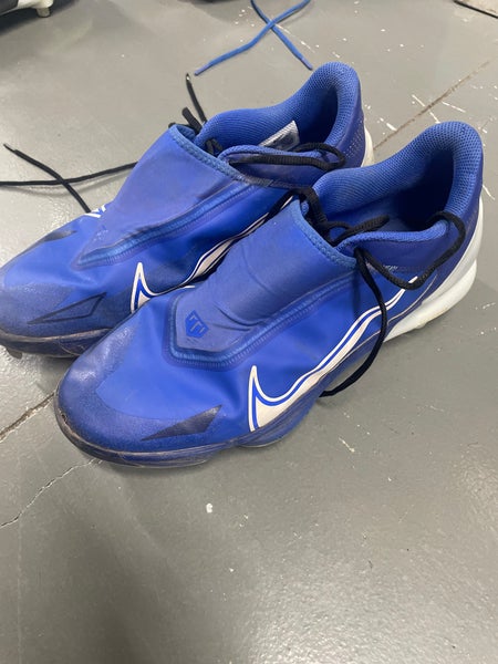 Blue Men's Size M 11.0 (W 12.0) Adult Nike Trout Low Top Metal (Used)