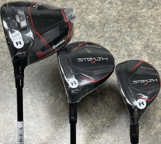 TaylorMade Stealth 2 Driver, Fairway Wood, Hybrid Set LEFT Hand Regular Flex LH