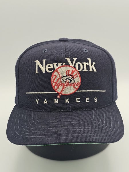 Vintage New York Yankees Split Bar 100% Wool MLB Sports Hat Cap Vtg Snapback