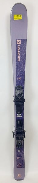 Used $600 Men's Salomon Distance 76 w Skis & Salomon M10 GW Bindings Size 140cm