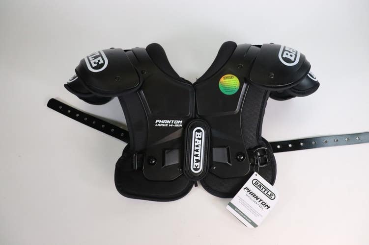 Battle Youth Phantom Shoulder Pads, Black, Size L 14-15"/ READ