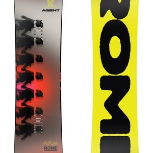 Rome Agent Men's Snowboard 160 cm True Twin Fusion Camber All-Mountain New 2026