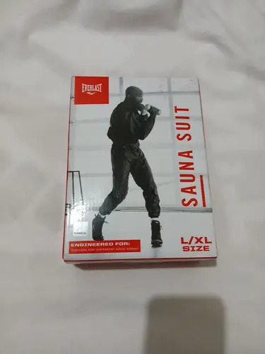 Everlast black PVC sauna suit L/XL to increase body temperature during workout